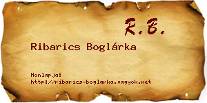 Ribarics Boglárka névjegykártya