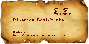 Ribarics Boglárka névjegykártya